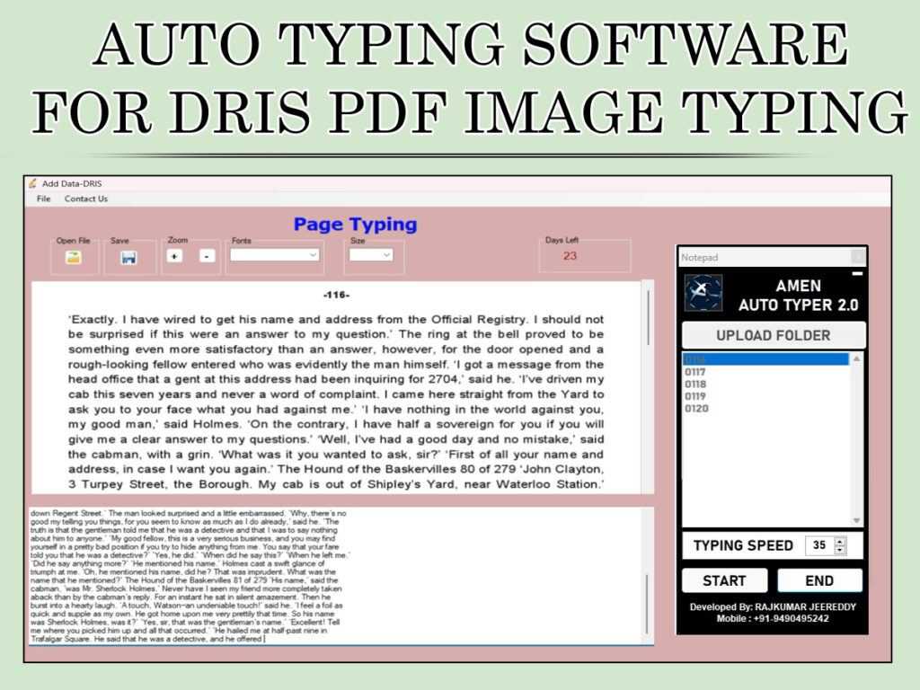 DRIS Image Typing auto typer image